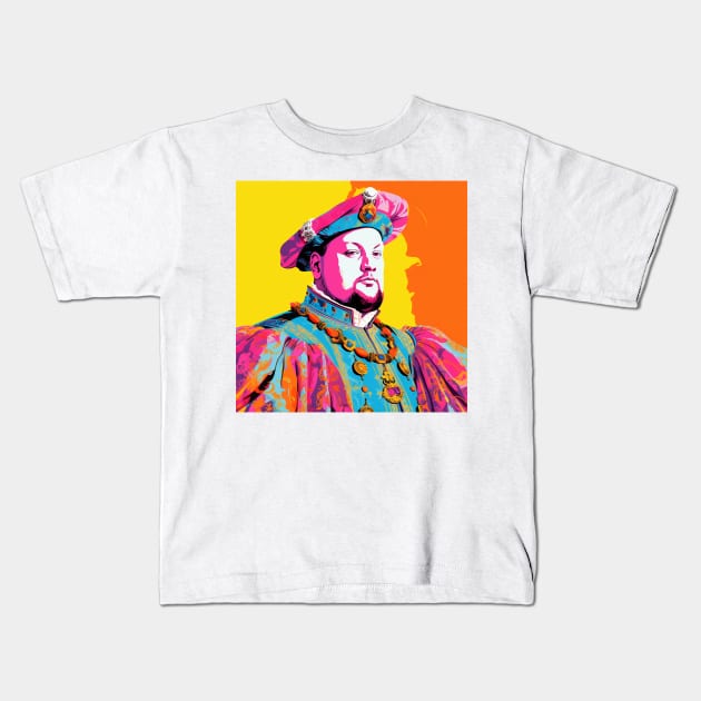 Henry VIII Pop Art 2 Kids T-Shirt by AstroRisq